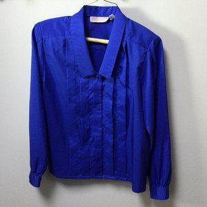 Laura And Jayne Petites - Vintage Blue Blouse - image 1